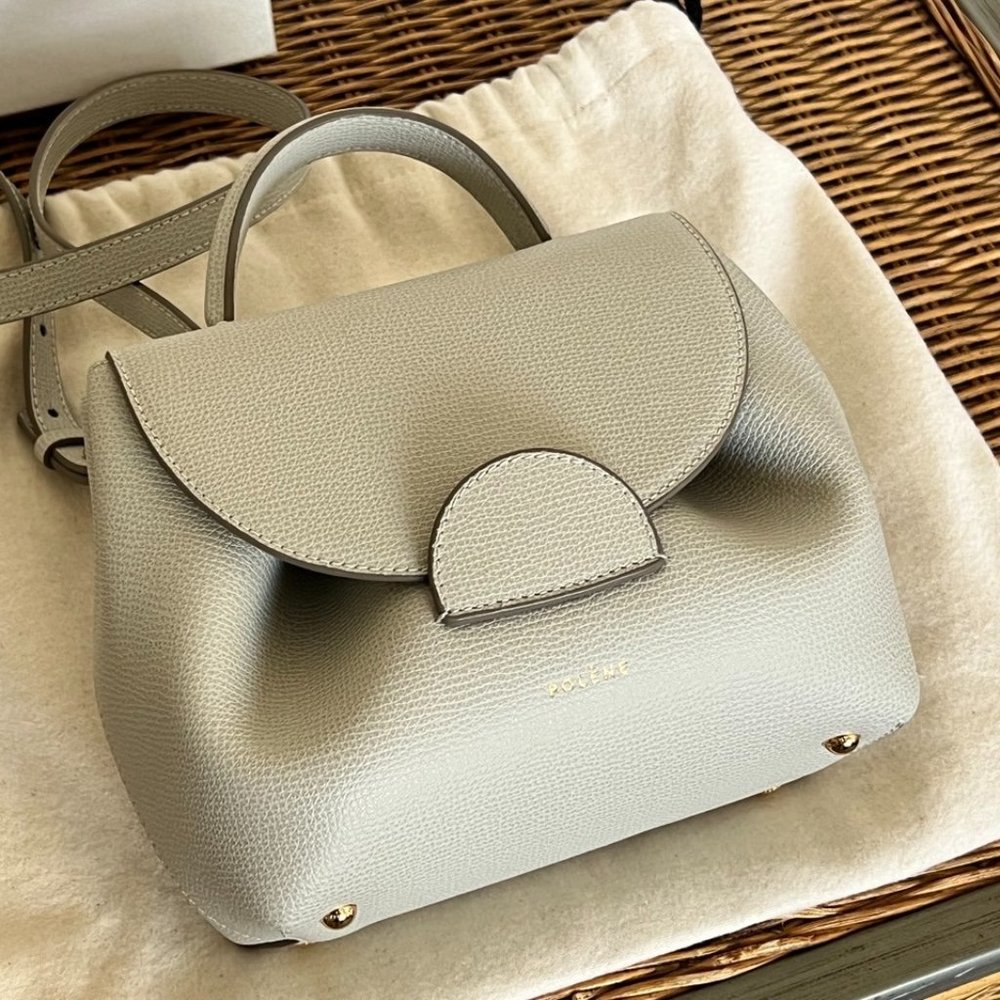 Polène Bag - Numero Un - N°1 Nano - Chalk Textured Leather